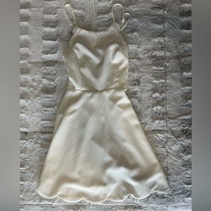 Lulus Flowy White Dress; Size Small